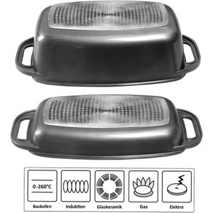 Produktbild für Bräter STONELINE XXL 10560 grau, aus Aluguss