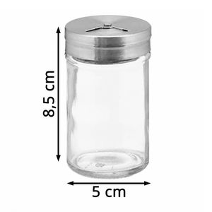 Produktbild für Gewürzgläser Relaxdays aus Glas, mit Edelstahldeckel