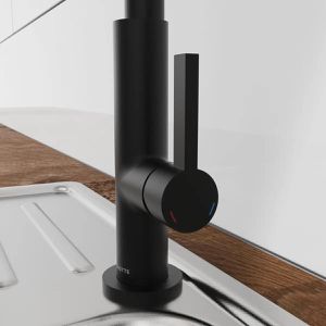 Produktbild für Küchenarmatur Schütte Miami, schwarz / chrom