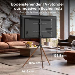 Produktbild für TV-Ständer Onkron TS1220-B, Buche/schwarz, Metall &amp; Holz