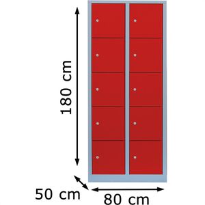Produktbild für Schließfachschrank ClassiX X-523524, rot