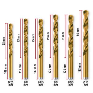 Produktbild für Bohrer Einhell 427019, HSS-TiN Spiralbohrer