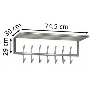 Produktbild für Wandgarderobe Wohnling WL6.448, Metall
