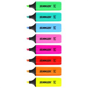 Textmarker Stanger fluorescent, 8 Stück