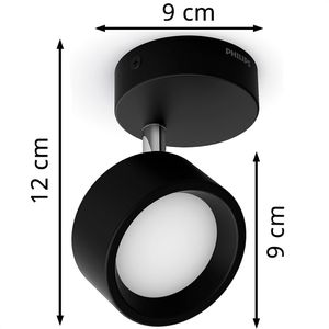 Produktbild für Deckenstrahler Philips Bracia, schwarz mit LED
