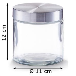 Produktbild für Vorratsglas Zeller 19916, mit Edelstahldeckel