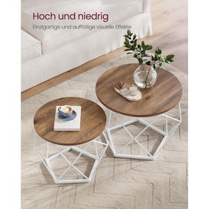 Produktbild für Beistelltisch Vasagle LET040K41, honigbraun, aus Holz / Metall