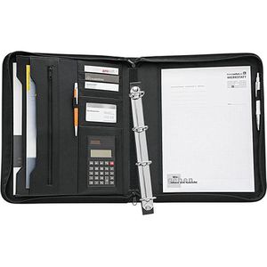 Schreibmappe Wedo 581101, Collegemappe, schwarz, Kunstleder