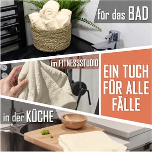 Produktbild für Waschlappen NatureMark Seiflappen, natur-creme, 30 x 30 cm