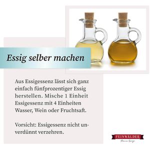 Produktbild für Essigessenz Feinwälder 25% Säure