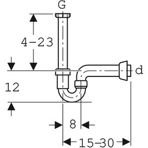 Produktbild für Siphon Geberit Röhrensiphon für Küchenspüle