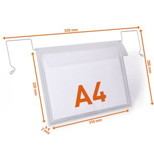 Produktbild für Kennzeichnungstasche Durable 118819, A4 quer
