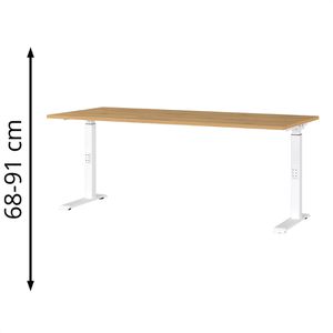 Produktbild für Schreibtisch Germania Mailand, 7912-552, eiche / weiß