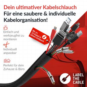 Produktbild für Kabelschlauch Label-the-cable PRO 5110, schwarz