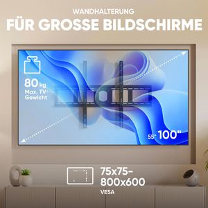Produktbild für TV-Wandhalterung Onkron UF4-B, bis 80 kg