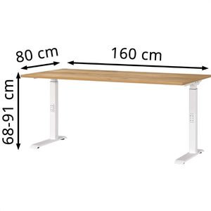 Produktbild für Schreibtisch Germania Mailand, 7911-242, eiche