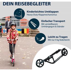 Produktbild für Scooter Hudora BigWheel 205, Aluminium, schwarz/anthrazit