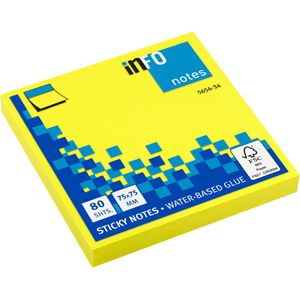 Haftnotizen Info Sticky Notes, 5654-34, neongelb