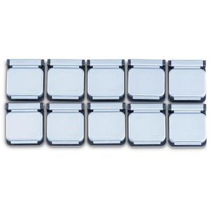Produktbild für Planhalter-Magnetclips Maul Hebel 6240094, silber