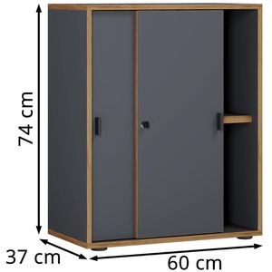 Produktbild für Schiebetürenschrank VCM Salia 920733, Holz