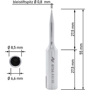 Produktbild für Lötspitze Ersa ERSADUR, Dauerlötspitze, 0832SD