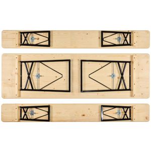 Produktbild für Bierzeltgarnitur RUKU1952 204511, Fichte / schwarz