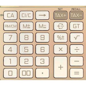 Produktbild für Taschenrechner Canon KS-125KB, MwSt-Berechnung, gold