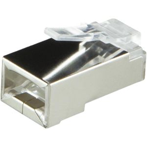 Produktbild für Modularstecker LogiLink MP0022, schwarze Tülle, Cat.6/7, RJ45