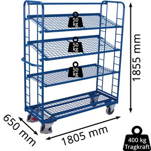 Produktbild für Etagenwagen VARIOfit sw640.212, verstellbare Böden