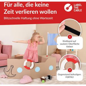 Produktbild für Klettband Label-the-cable Easy Tape Strap, schwarz