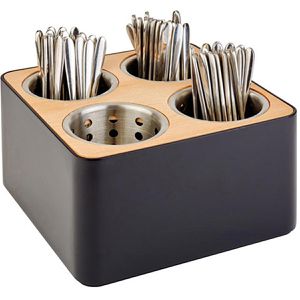 Küchenutensilienhalter APS Holz / Edelstahl