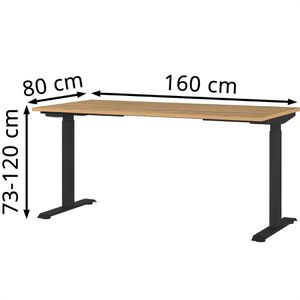 Produktbild für Schreibtisch Germania Agenda, 7908-582, eiche / schwarz