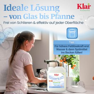 Produktbild für Spülmittel Klar EcoSensitive, ohne Duftstoffe, Konzentrat
