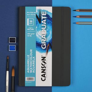 Produktbild für Aquarellpapier Canson Graduate Aquarelle, Buch, A5