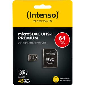 Produktbild für Micro-SD-Karte Intenso Premium 3423490, 64GB