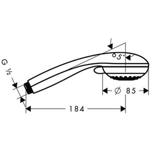 Produktbild für Handbrause hansgrohe Crometta 85 Variojet, verchromt