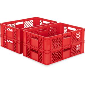 Produktbild für Eurobox Alpha-Paletten rot, 29 Liter, lebensmittelecht
