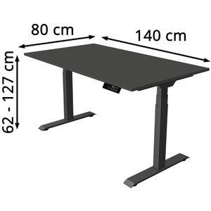 Produktbild für Schreibtisch Kerkmann Move 1 stable, anthrazit / anthrazit