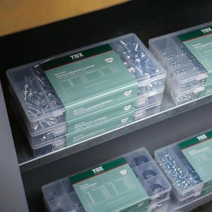 Produktbild für Federstecker Tox 09490201, aus verzinktem Stahl, Sortiment