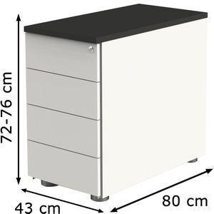 Produktbild für Standcontainer Kerkmann Move, weiß / anthrazit