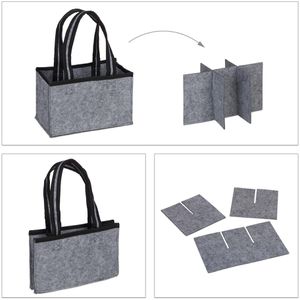 Produktbild für Flaschenträger Relaxdays 10027753, Filz