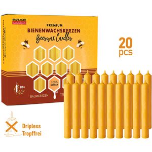 Produktbild für Kerzen BRUBAKER 100% Bienenwachs, Baumkerzen