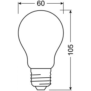 Produktbild für LED-Lampe OSRAM Classic A efficiency Filament, E27