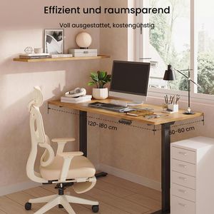 Produktbild für Schreibtisch FlexiSpot E1B Pro, ahorn / schwarz