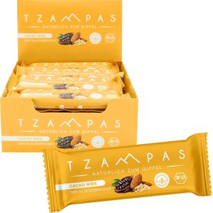 Produktbild für Müsliriegel Tzampas Cacao Nibs, der Glücksbringer, BIO