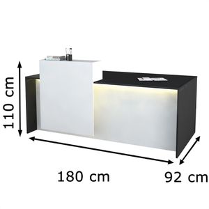 Produktbild für Empfangstheke Kerkmann Palermo, 3417, anthrazit / weiß