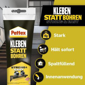 Pattex Montagekleber Kleben statt Bohren, PKB25, 250g, Kraftkleber,  lösemittelfrei, weiß – Böttcher AG
