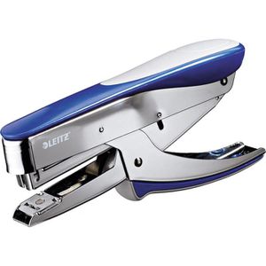 Heftzange Leitz 5545-00-33, aus Metall, blau/silber