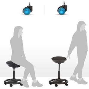 Produktbild für Drehhocker Songmics OSC06BK