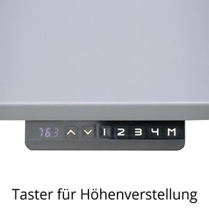 Produktbild für Schreibtischgestell Lüllmann 114900-1, grau, 4 Memoryspeicher